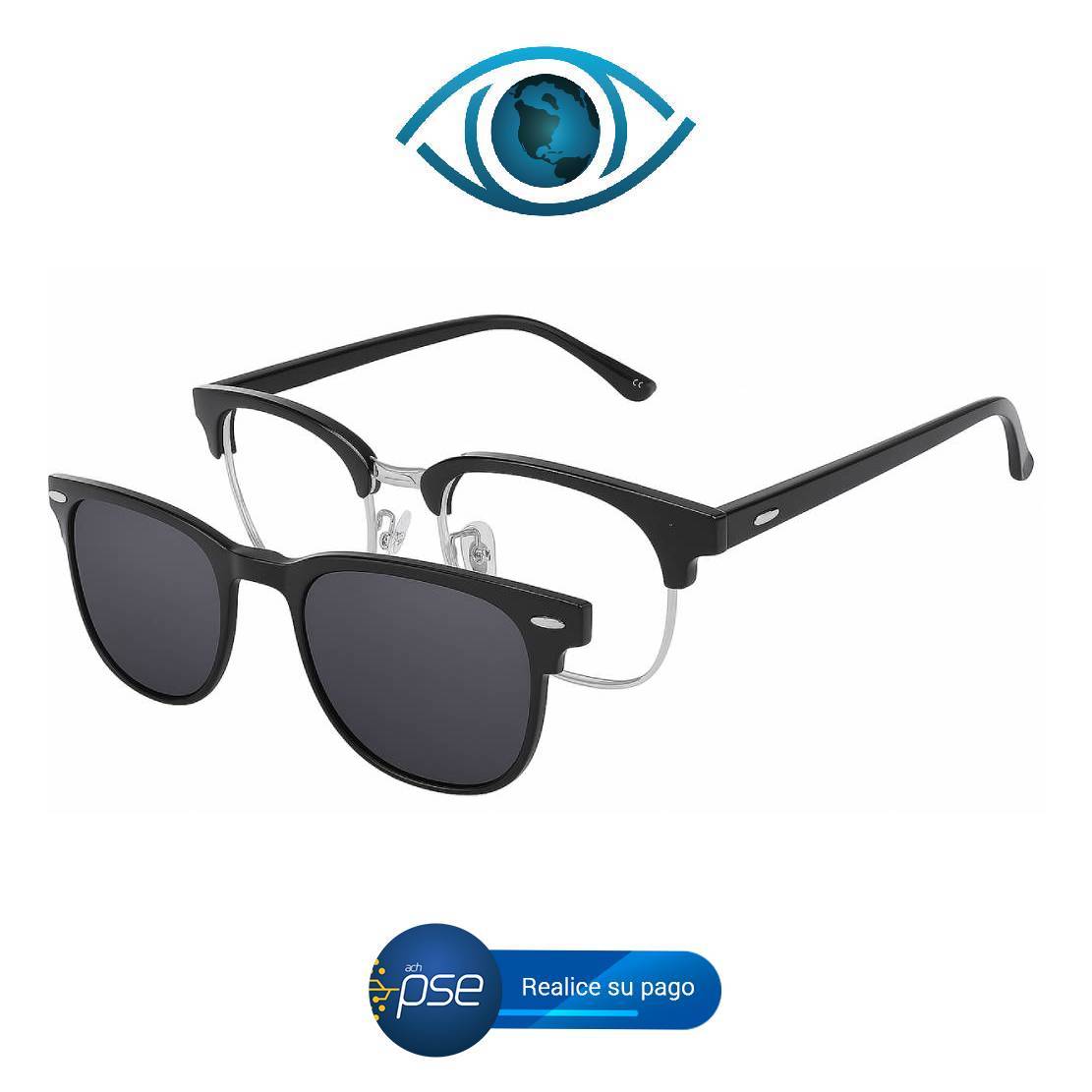 Oferta PSE -20% Montura Clasica Optical Silver Dark Classics Eyewear Marco Ópticos Gafas