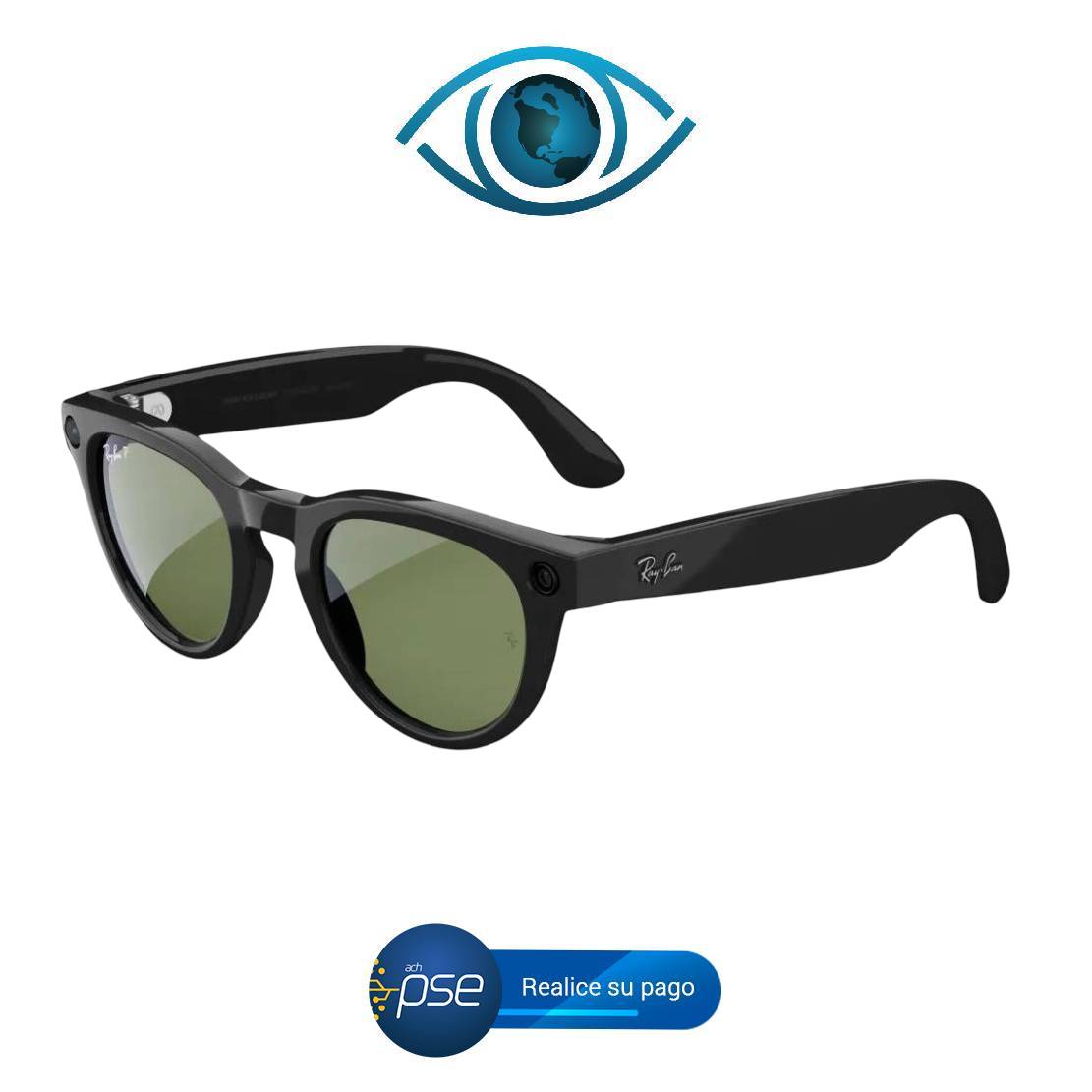 Meta AI® ADDI.COM Oferta PSE -30% Gafas Sol Ray-Ban Meta Headliner Black (1.ª generación) Inteligentes + Accesorios completos (Envió Gratis 5|7 Días Colombia)