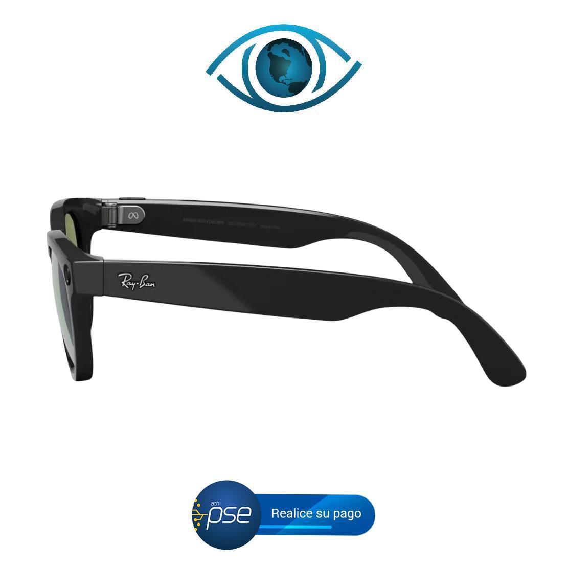 Meta AI® ADDI.COM Oferta PSE -30% Gafas Sol Ray-Ban Meta Headliner Black (1.ª generación) Inteligentes + Accesorios completos (Envió Gratis 5|7 Días Colombia)