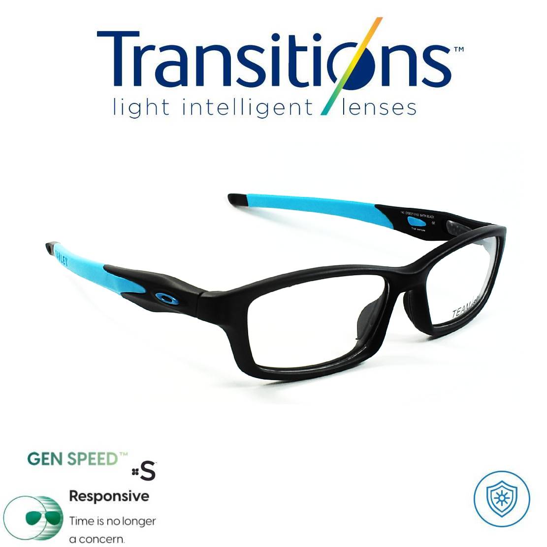 Gafas Sky American Sport Black + TRANSITIONS© GEN S® Anti/Blue Pro Formula Máximo+/- 2.00 SPEED©