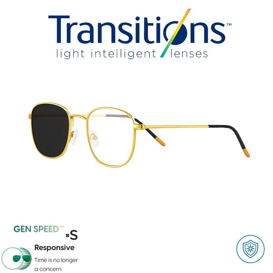 Gafas Óptica ATLANTIS + TRANSITIONS© GEN S® Anti/Blue Pro Formula Máximo+/- 2.00 SPEED©