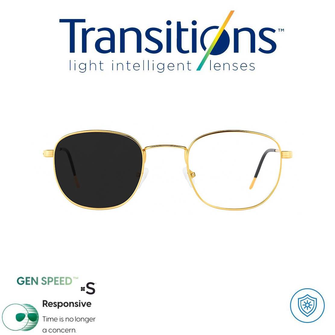 Gafas Óptica ATLANTIS + TRANSITIONS© GEN S® Anti/Blue Pro Formula Máximo+/- 2.00 SPEED©