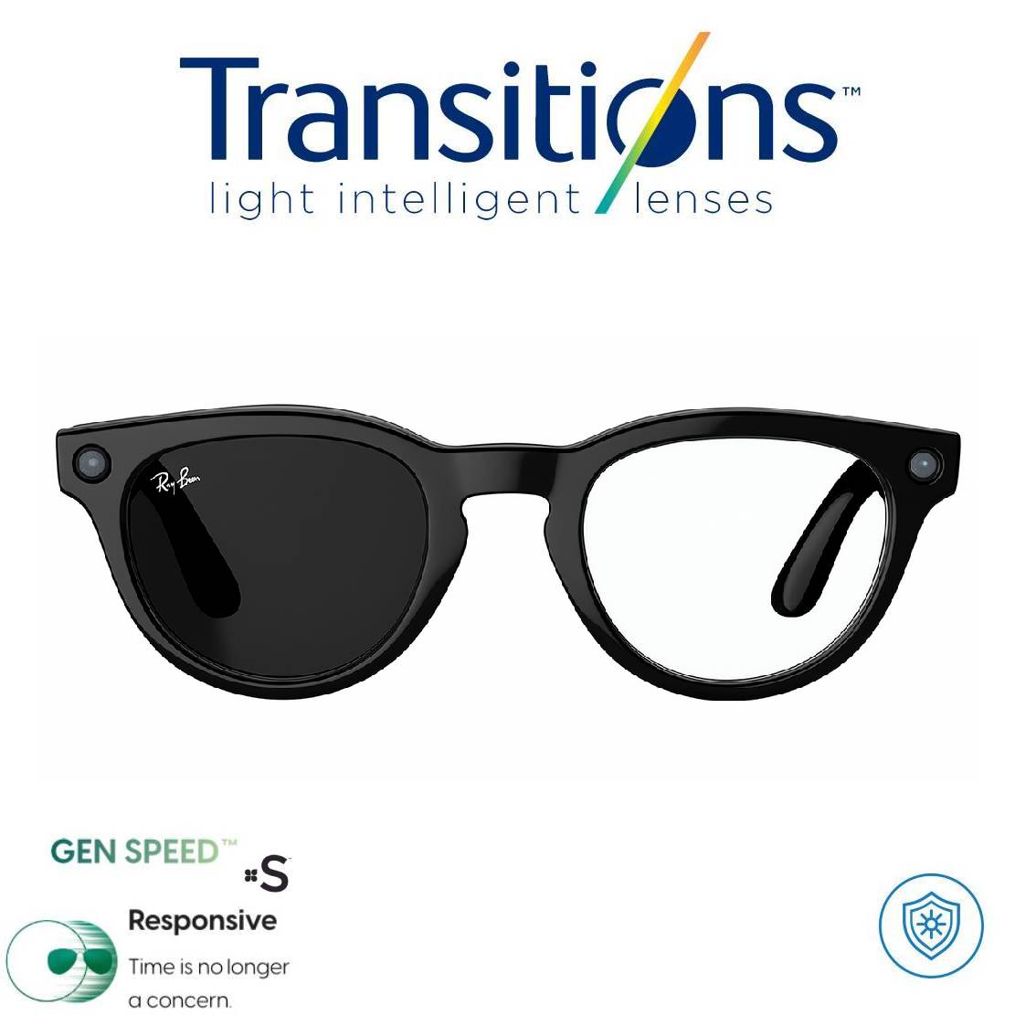 Meta AI® TRANSITIONS© ADDI.COM Oferta PSE -30% Gafas Inteligentes Ray-Ban Meta Headliner (1.ª generación) (Envió Gratis 5|7 Días Colombia)