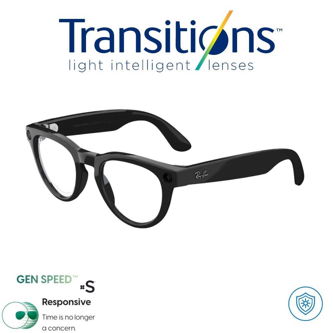 Meta AI® TRANSITIONS© ADDI.COM Oferta PSE -30% Gafas Inteligentes Ray-Ban Meta Headliner (1.ª generación) (Envió Gratis 5|7 Días Colombia)