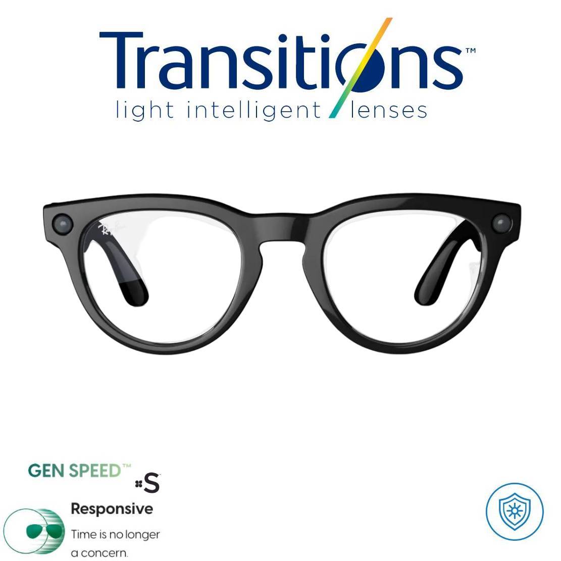 Meta AI® TRANSITIONS© ADDI.COM Oferta PSE -30% Gafas Inteligentes Ray-Ban Meta Headliner (1.ª generación) (Envió Gratis 5|7 Días Colombia)