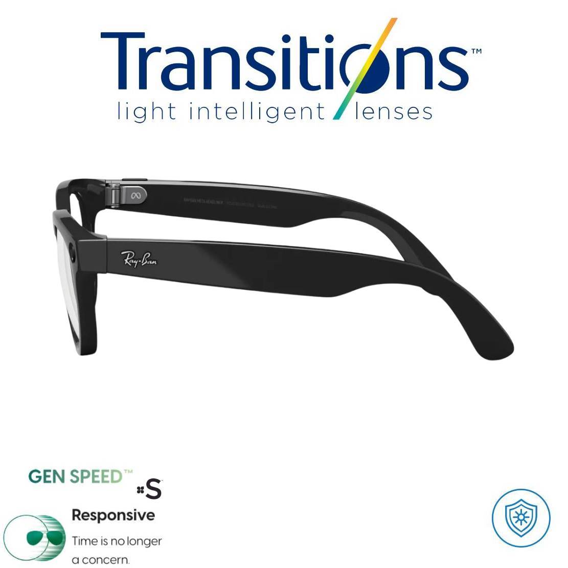 Meta AI® TRANSITIONS© ADDI.COM Oferta PSE -30% Gafas Inteligentes Ray-Ban Meta Headliner (1.ª generación) (Envió Gratis 5|7 Días Colombia)