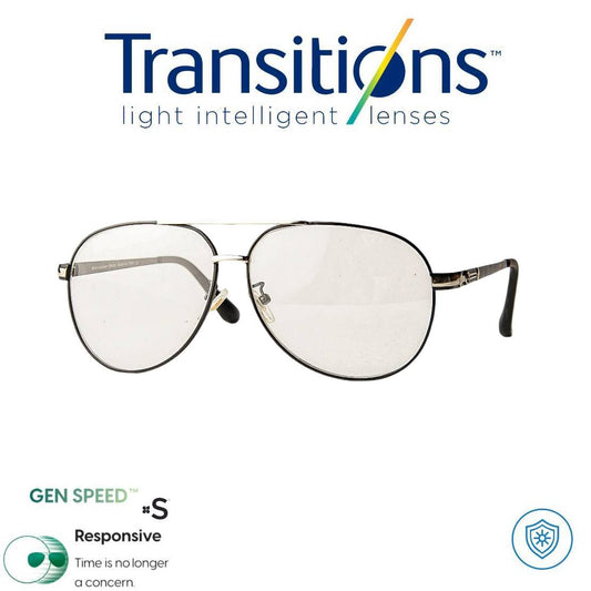 TRANSITIONS© GEN S® Anti/Blue Pro Formula Máximo+/- 3.00 SPEED© (Marco Importado Incluido) Montura Óptica
