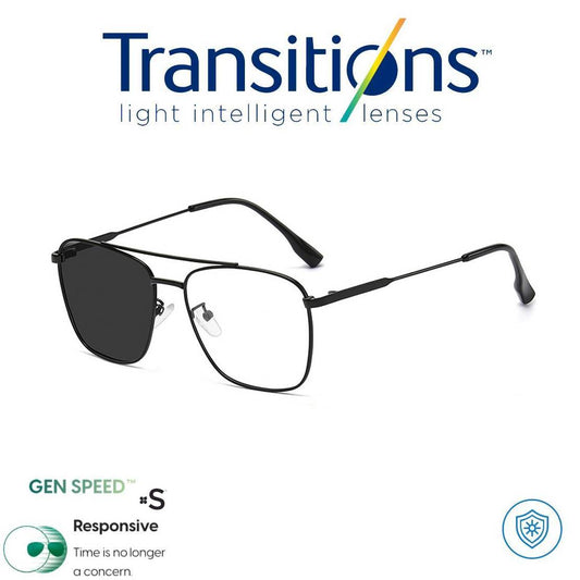 TRANSITIONS© GEN S® Anti/Blue Pro Formula Máximo+/- 3.00 SPEED© (Marco Importado Incluido) Montura Óptica