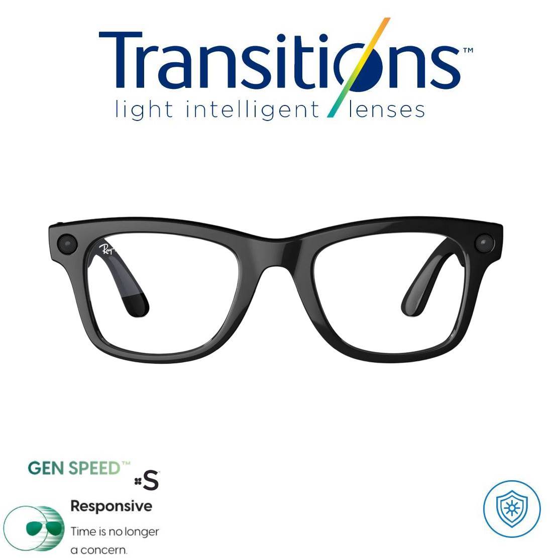 Meta AI® TRANSITIONS© ADDI.COM Oferta PSE -30% Gafas Inteligentes Ray-Ban Meta Wayfarer (1.ª generación) (Envió Gratis 5|7 Días Colombia)