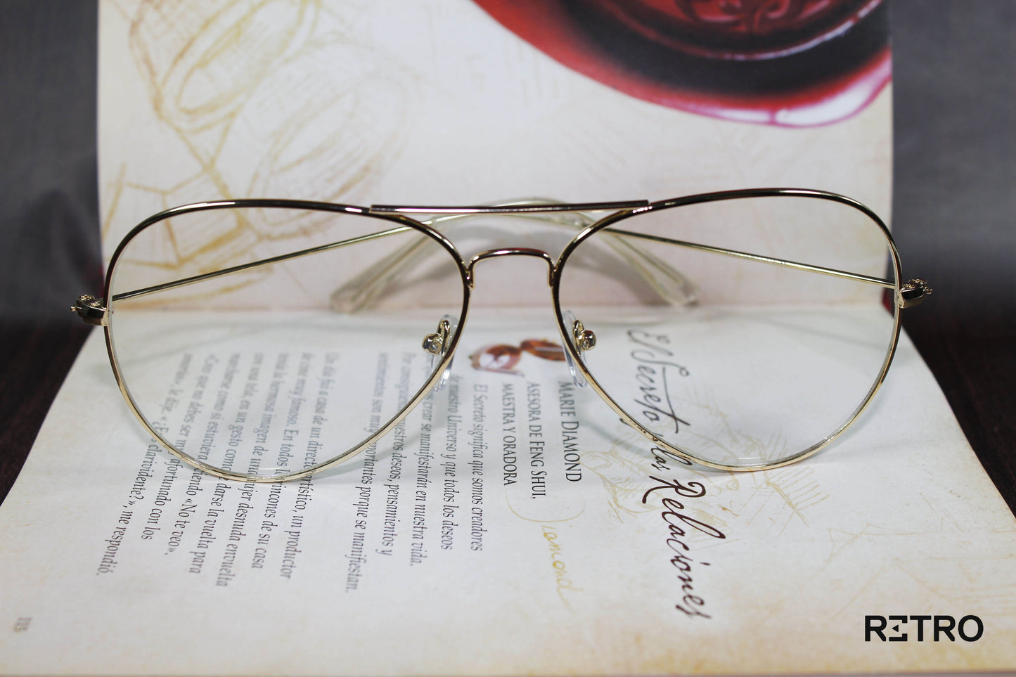 Gafas RETRO EYEWEAR®️ Aviador Piloto Óptica PC Descanso  Montura Marco
