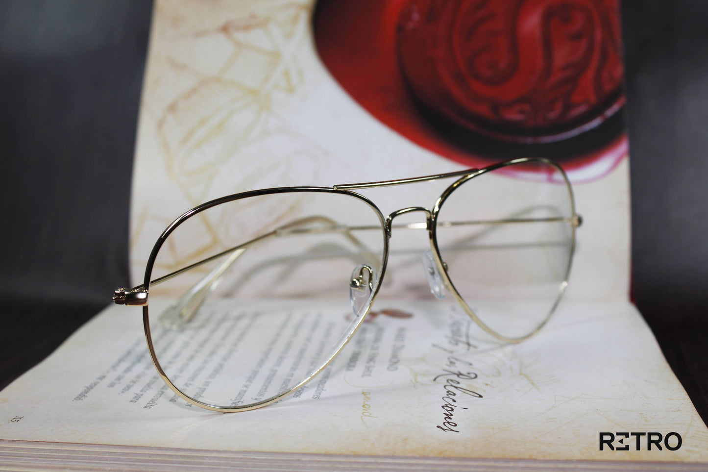 Gafas RETRO EYEWEAR®️ Aviador Piloto Óptica PC Descanso  Montura Marco
