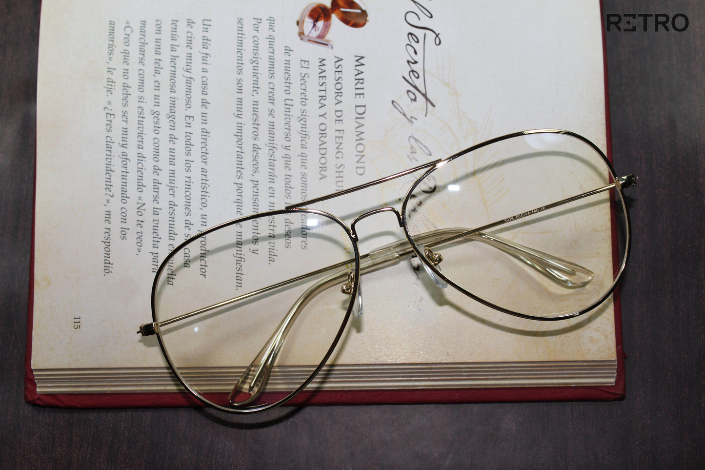 Gafas RETRO EYEWEAR®️ Aviador Piloto Óptica PC Descanso  Montura Marco