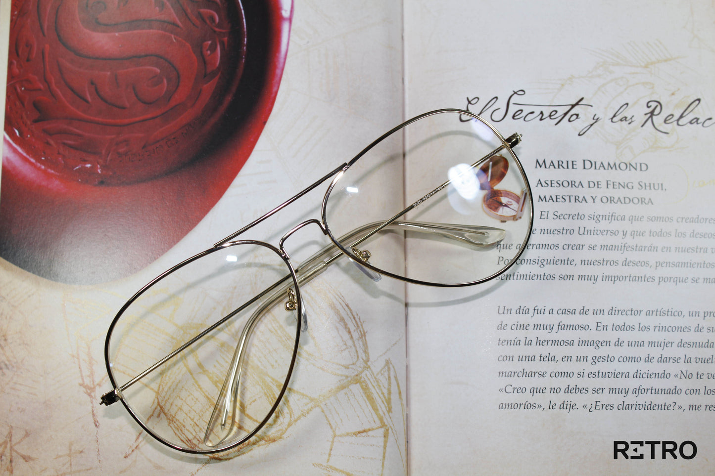 Gafas RETRO EYEWEAR®️ Aviador Piloto Óptica PC Descanso  Montura Marco