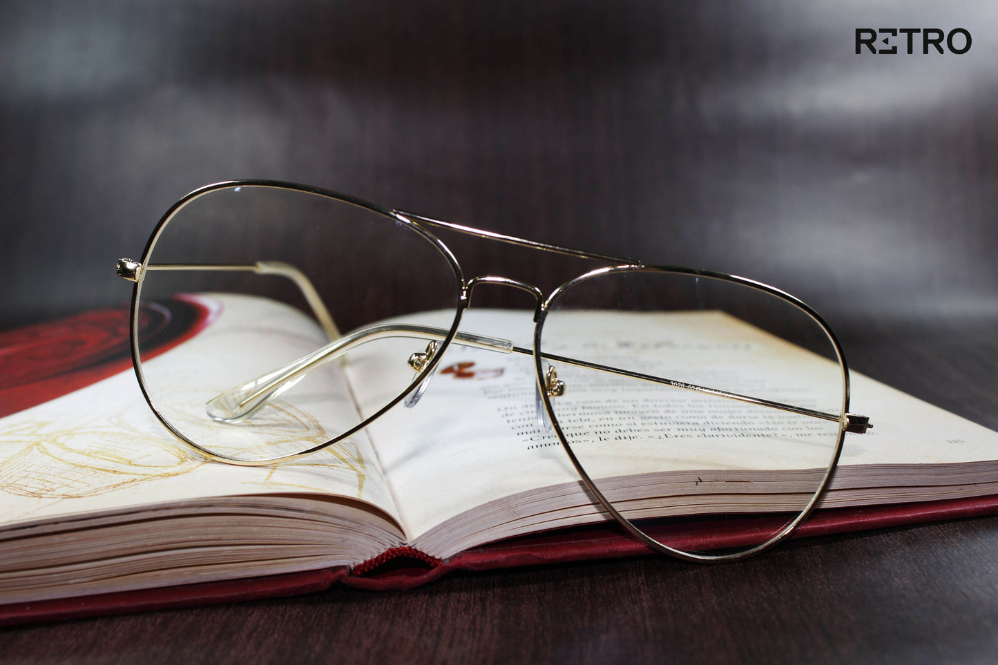Gafas RETRO EYEWEAR®️ Aviador Piloto Óptica PC Descanso  Montura Marco