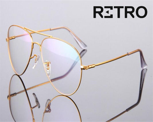 Gafas RETRO EYEWEAR®️ Aviador Piloto Óptica PC Descanso  Montura Marco