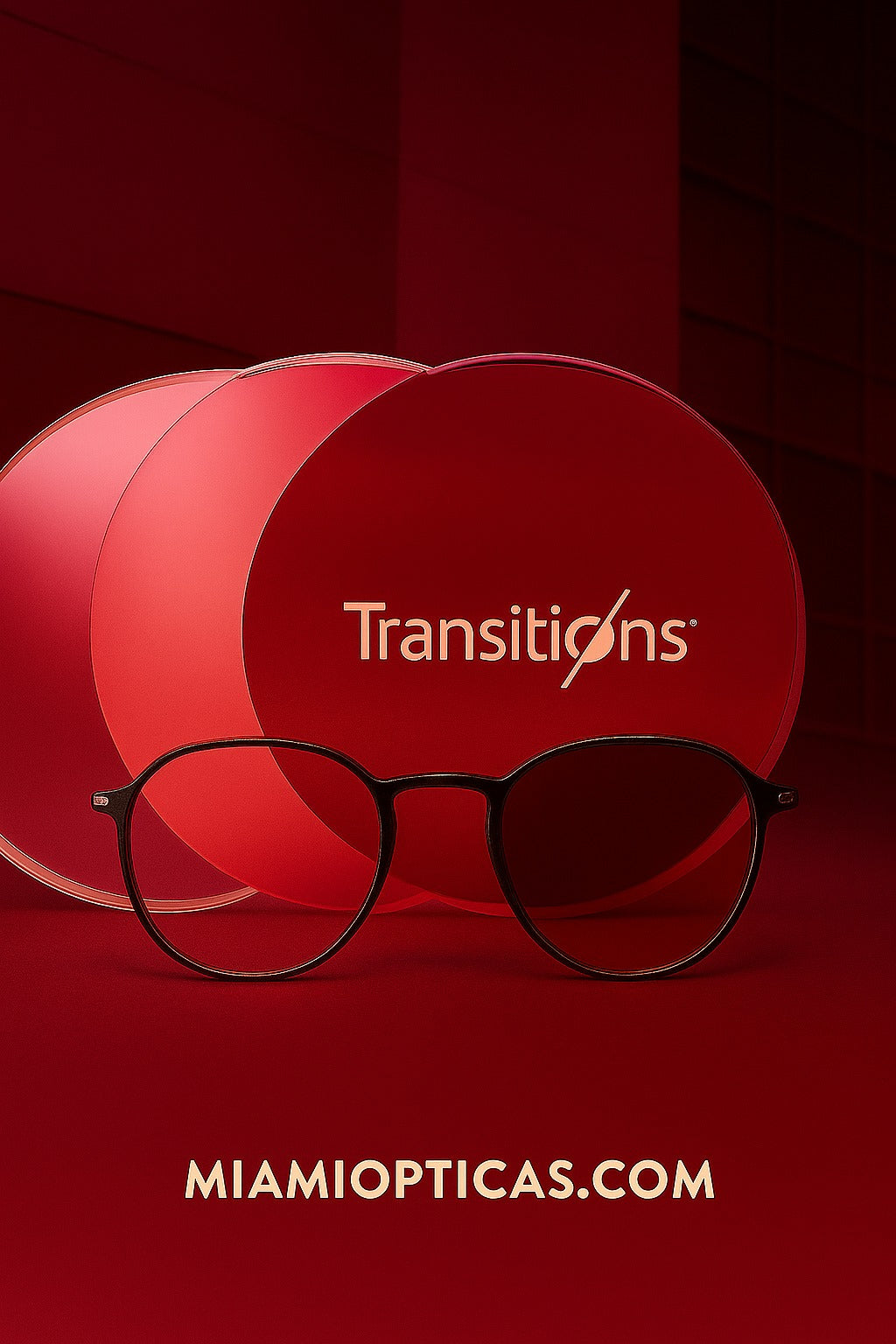 Bono Marco GRATIS + Formula Óptica TRANSITIONS© GEN S® PRO Anti/Blue 5 colores disponibles Formula Máximo+/- 4.00 SPEED© Aplican todas las colecciones MIAMIOPTICAS.COM