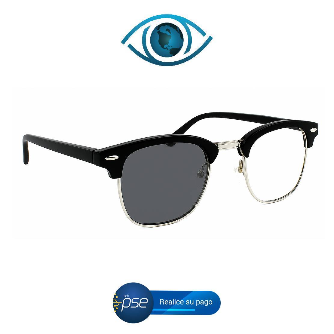 Oferta PSE -20% Montura Clasica Optical Silver Dark Classics Eyewear Marco Ópticos Gafas