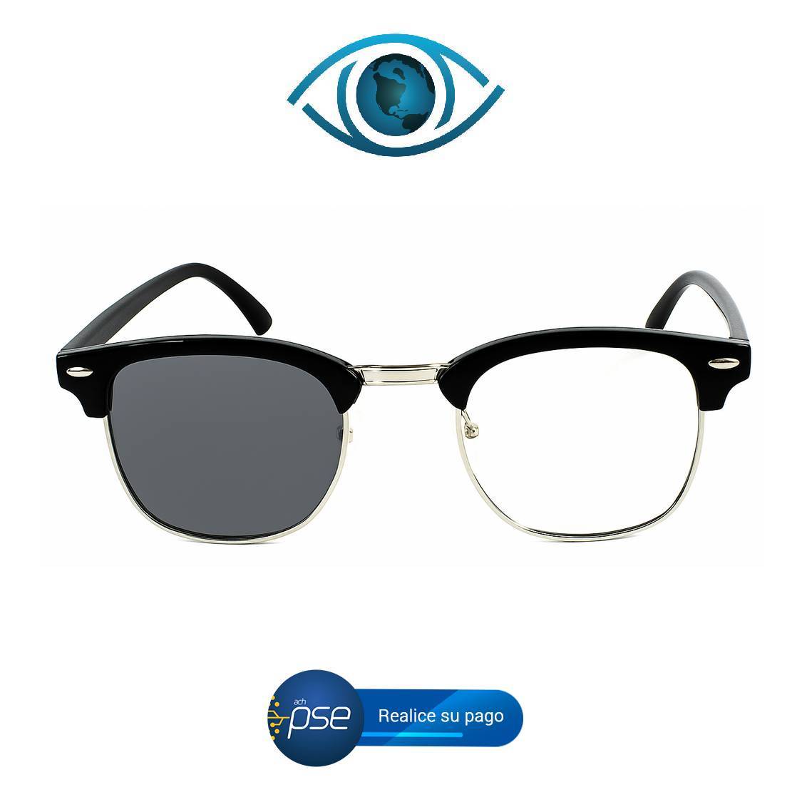 Oferta PSE -20% Montura Clasica Optical Silver Dark Classics Eyewear Marco Ópticos Gafas