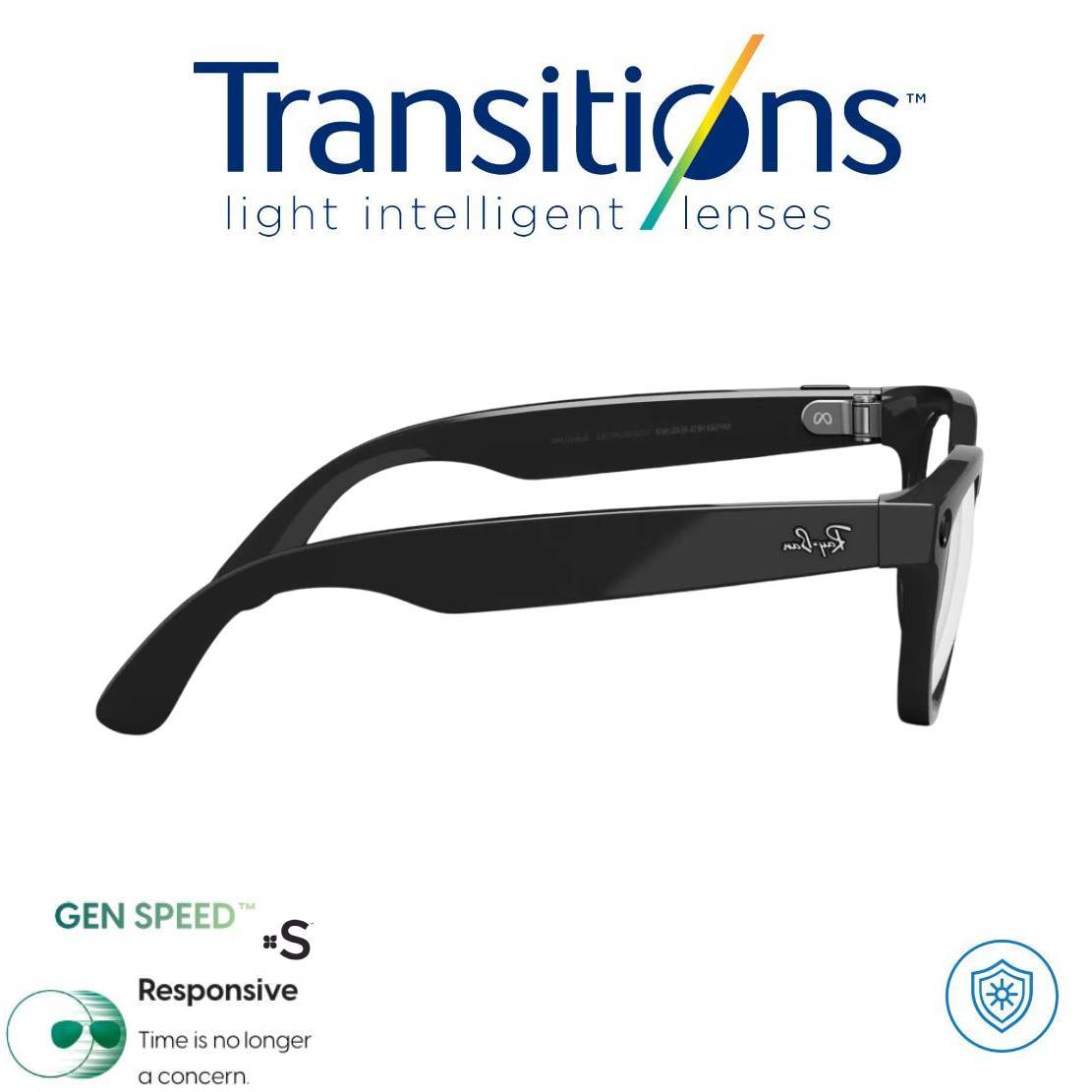 Meta AI® TRANSITIONS© ADDI.COM Oferta PSE -30% Gafas Inteligentes Ray-Ban Meta Headliner (1.ª generación) (Envió Gratis 5|7 Días Colombia)