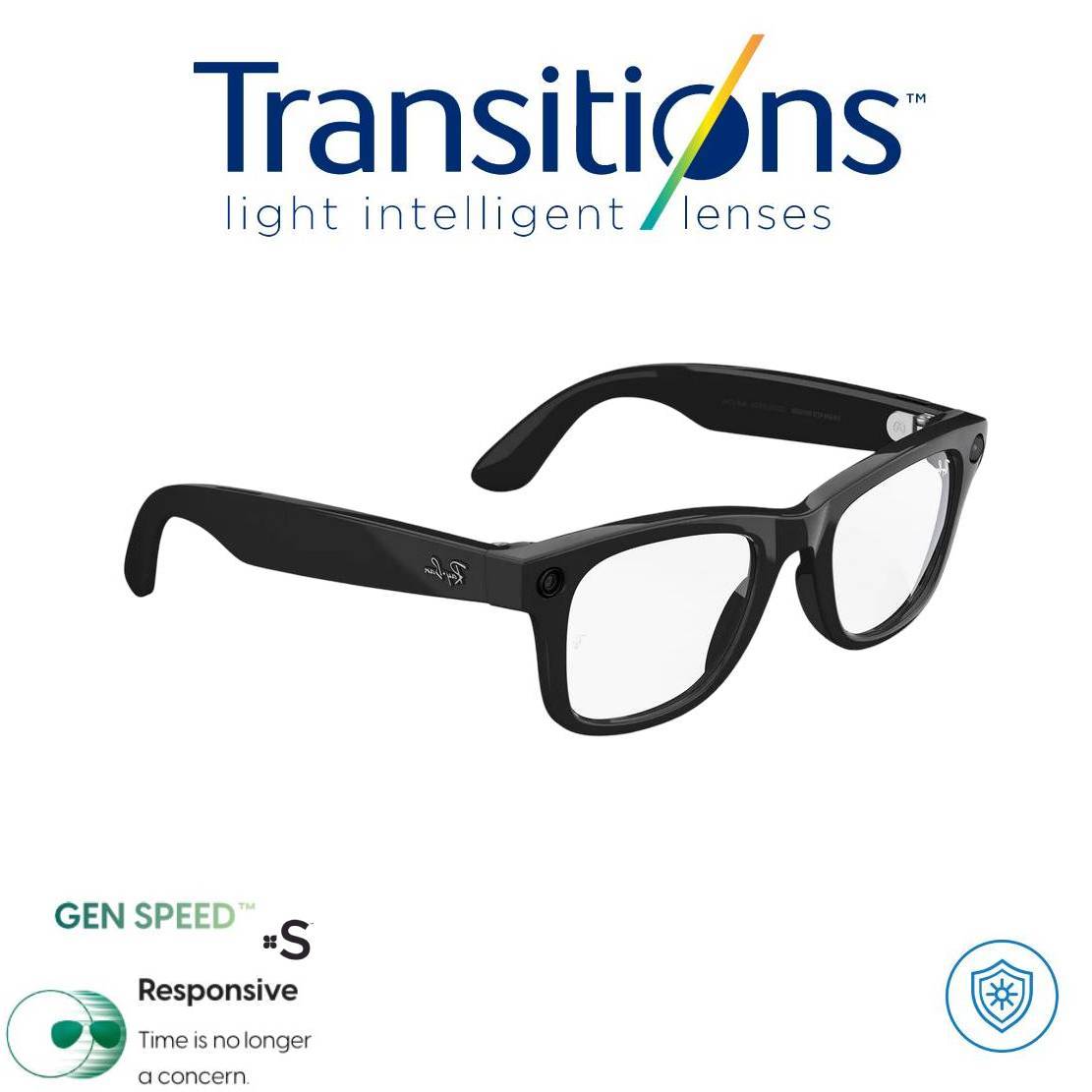 Meta AI® TRANSITIONS© ADDI.COM Oferta PSE -30% Gafas Inteligentes Ray-Ban Meta Wayfarer (1.ª generación) (Envió Gratis 5|7 Días Colombia)