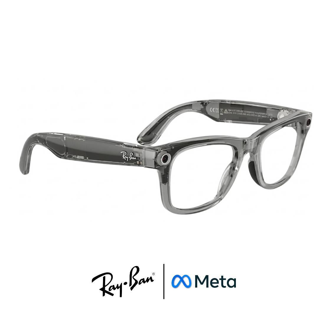 Gafas Meta AI® RAY-BAN TRANSITIONS© HD Zafiro© Wayfarer Transparent Grey (Gen 2)