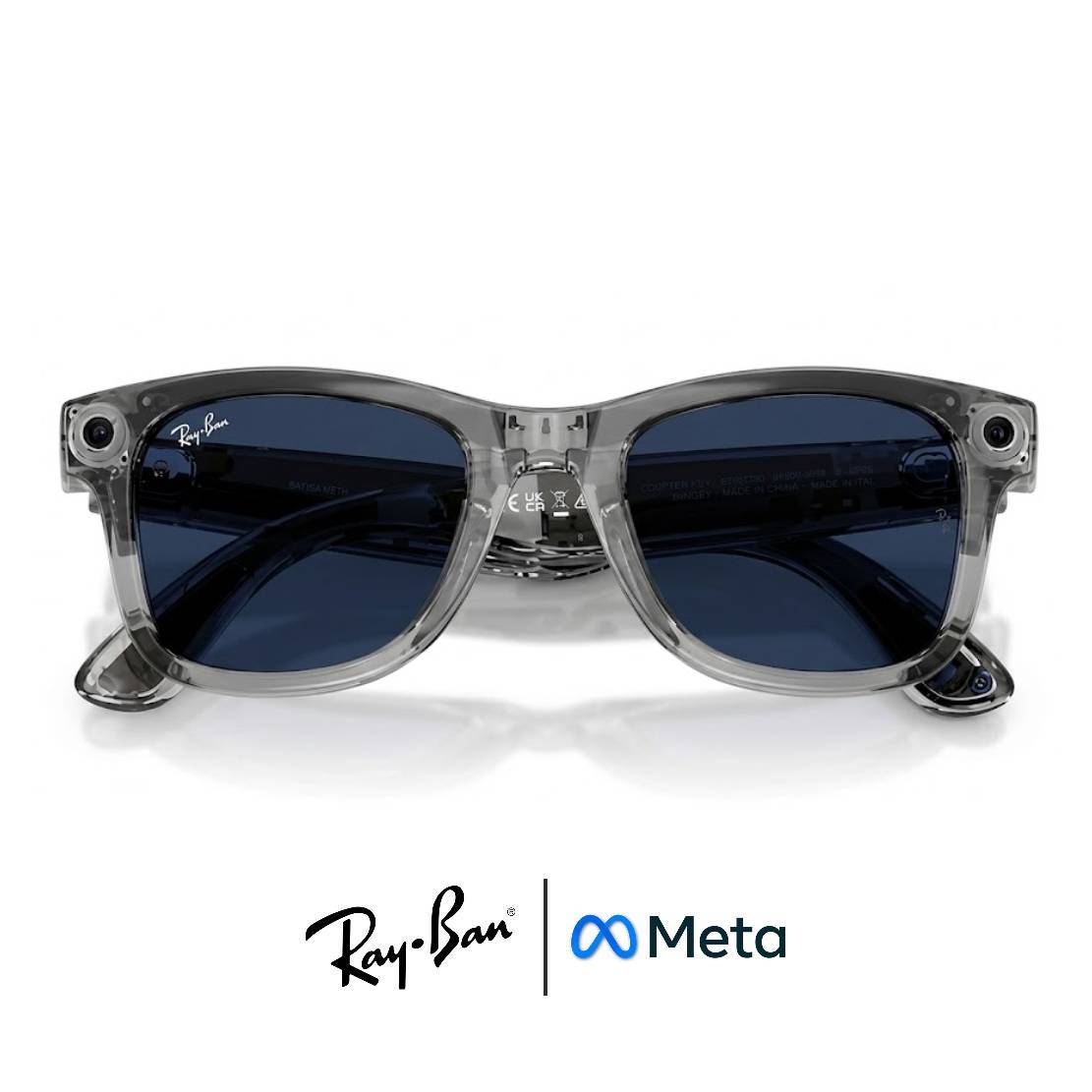 Gafas Meta AI® RAY-BAN TRANSITIONS© HD Zafiro© Wayfarer Transparent Grey (Gen 2)