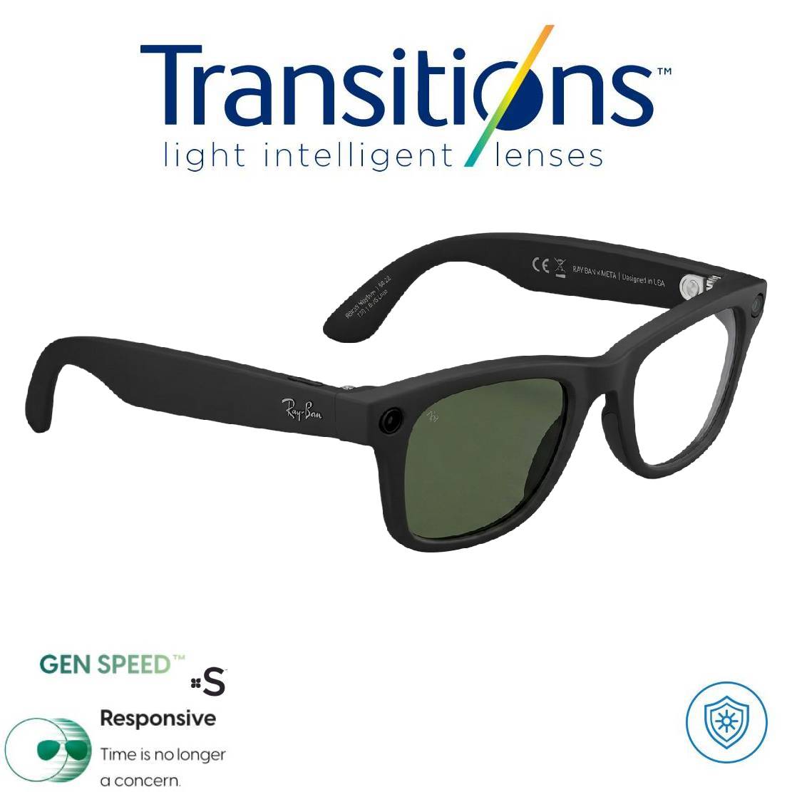 Meta AI® RAY-BAN G15 Wayfarer (Gen 2) +FORMULA TRANSITIONS© GEN S HD PRO (2.ª generación) Gafas Inteligentes  (Envió Gratis 15 Días Colombia)